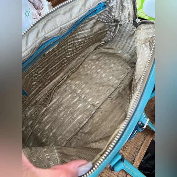 Prada Leather Nappa Light Blue Shoulder Bag - Picture 12 of 16